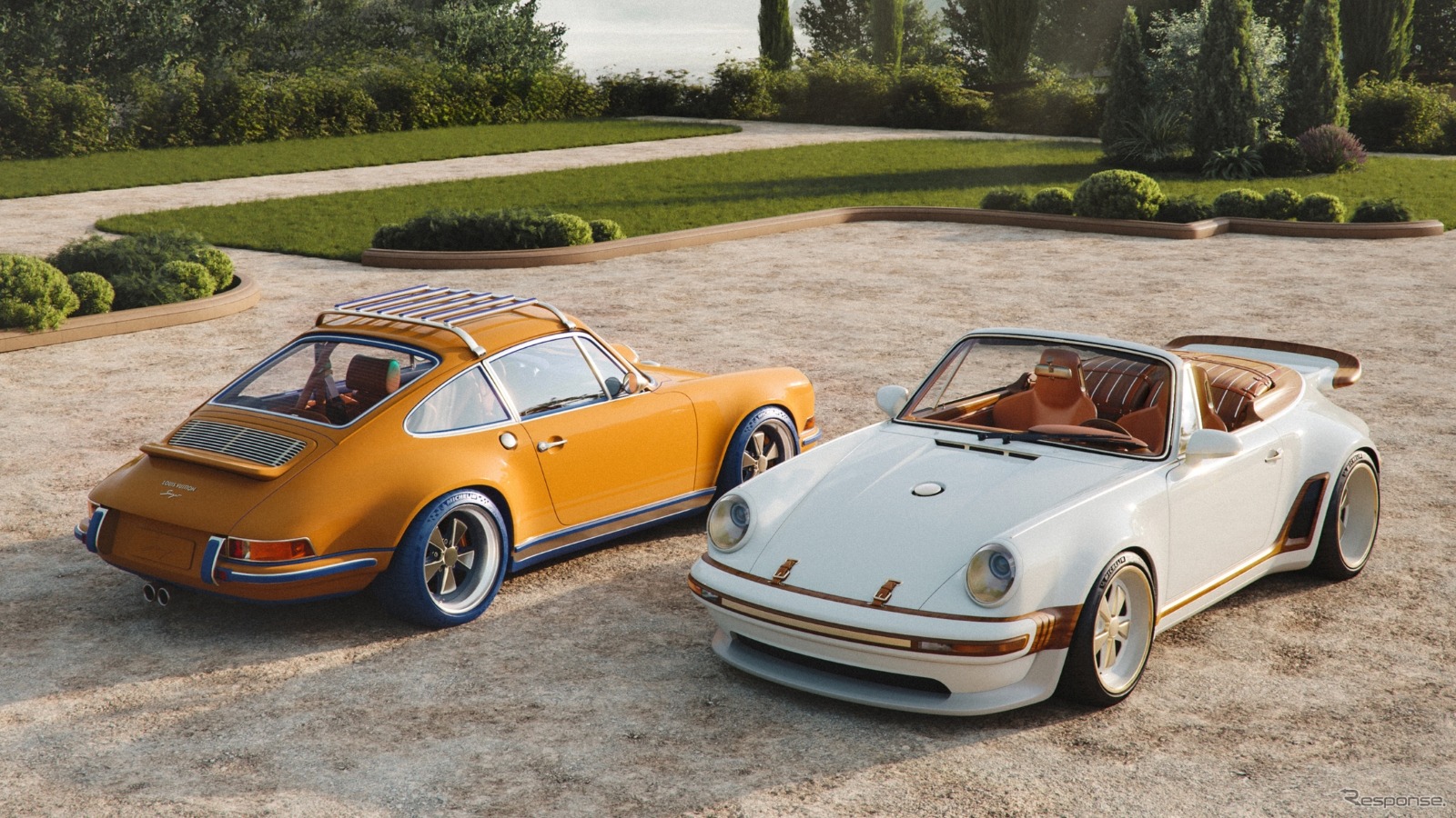 ルイ・ヴィトンとシンガー、特別なポルシェ『911』2台を公開…両社史上初のコ・ブランディング製品