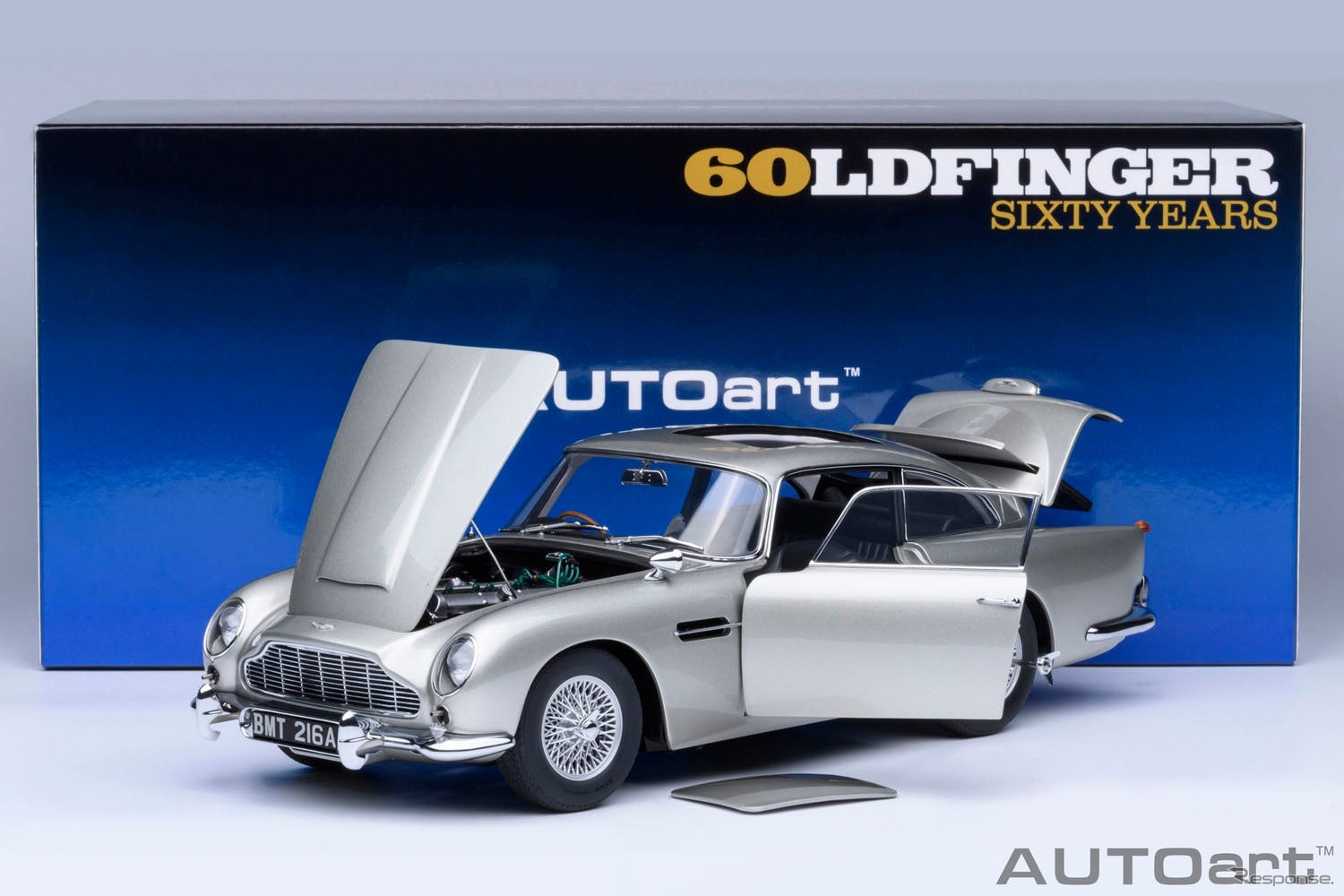 映画『007/ゴールドフィンガー』のアストンマーティンDB5、劇中の特殊装備を1/18に凝縮…CAMSHOP.JPが販売開始